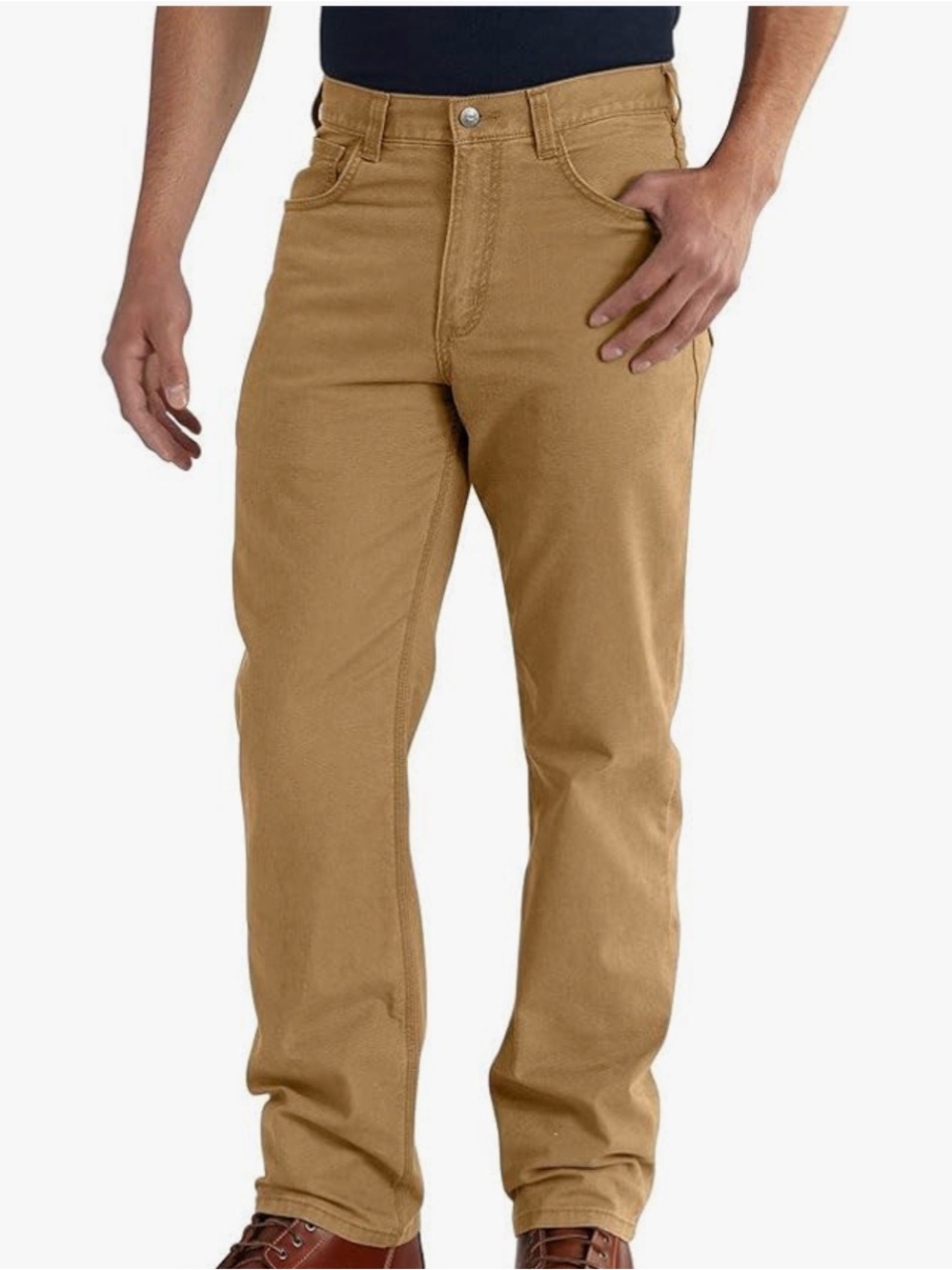 Carhartt Tan (hickory color), Duck Canvas Work Pants. Washed, never worn.